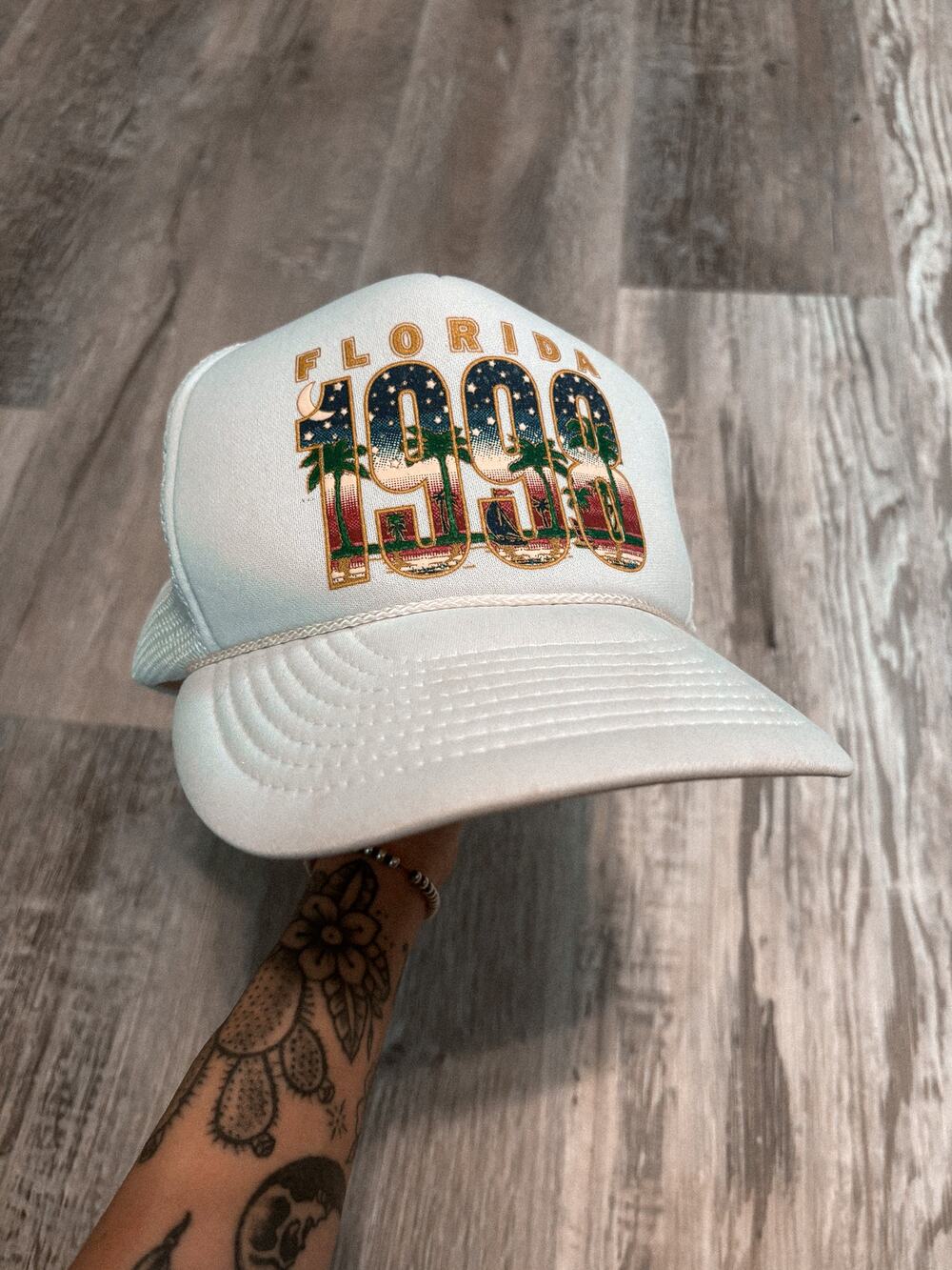 florida souvenir 1998 vintage foam trucker hat